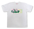 友禅模様の華柄イラストTシャツ1
