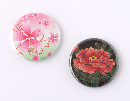 【缶バッジ】和柄・華