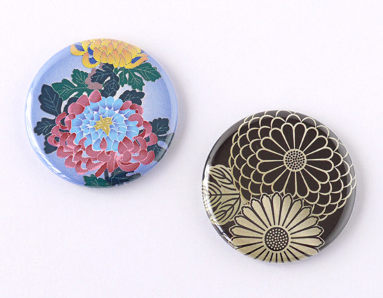 【缶バッジ】和柄・菊