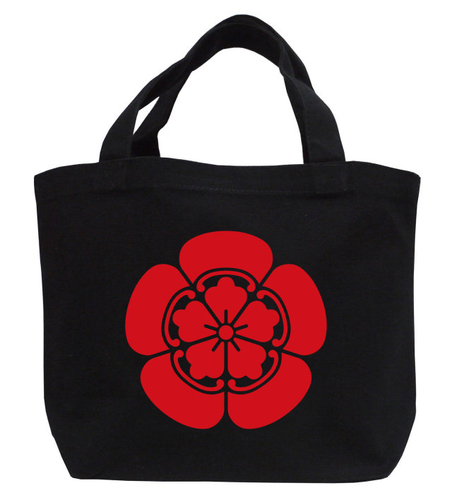 戦国武将家紋ミニトートバッグ【織田信長「五つ木瓜（織田木瓜）」】