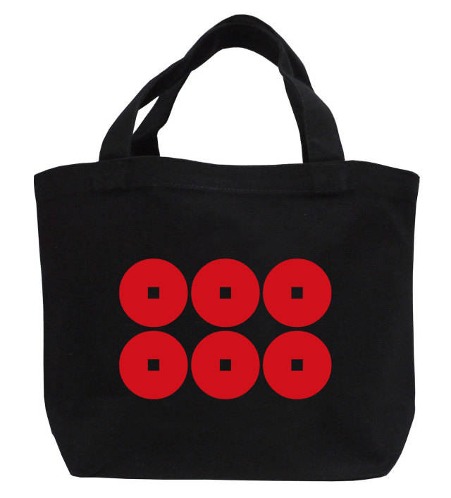 戦国武将家紋ミニトートバッグ【真田氏家紋「六連銭」真田昌幸・真田信之・真田幸村】