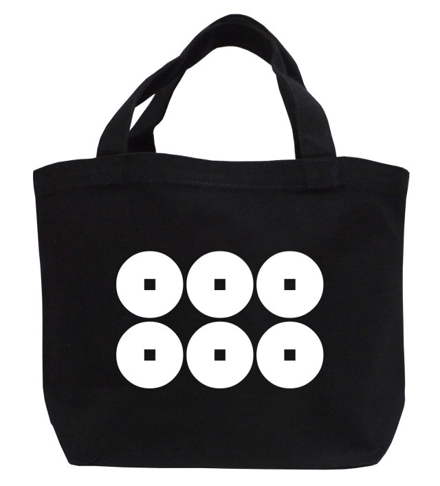 戦国武将家紋ミニトートバッグ【真田氏家紋「六連銭」真田昌幸・真田信之・真田幸村】