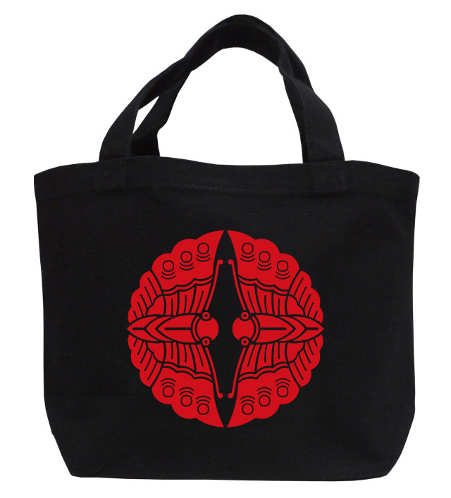戦国武将家紋ミニトートバッグ【大谷氏家紋「対い蝶」大谷吉継】