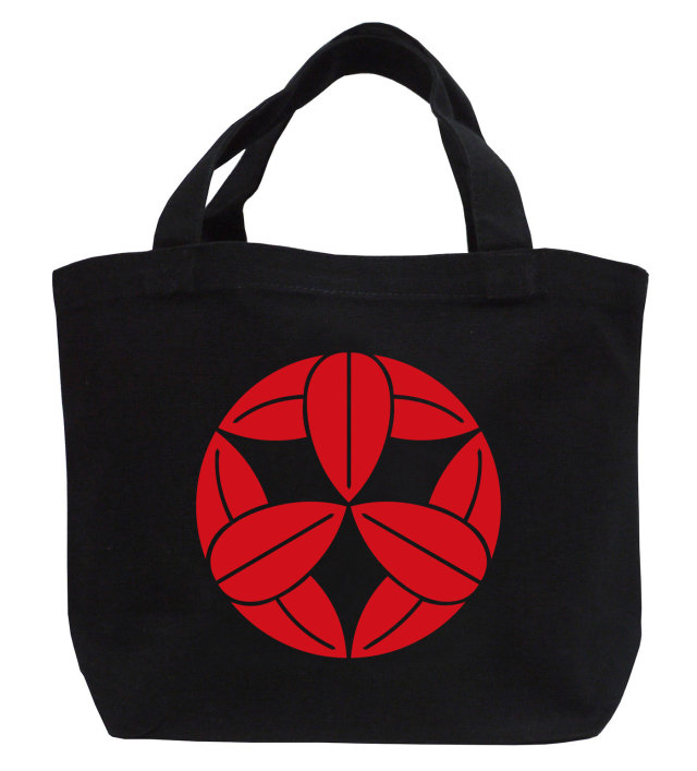 戦国武将家紋ミニトートバッグ【竹中氏家紋「笹の丸」竹中重治（竹中半兵衛）】