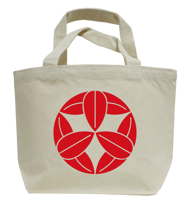 戦国武将家紋ミニトートバッグ【竹中氏家紋「笹の丸」竹中重治（竹中半兵衛）】