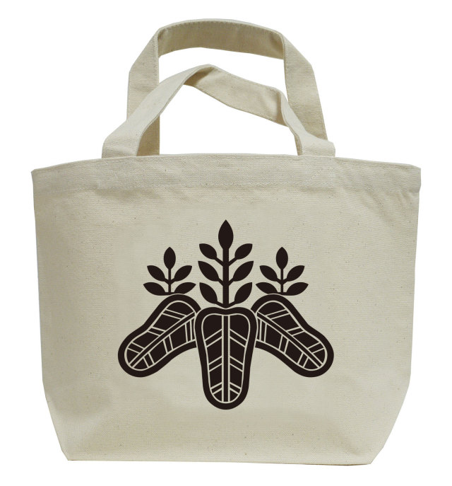 戦国武将家紋ミニトートバッグ【豊臣氏家紋「太閤桐」豊臣秀吉】