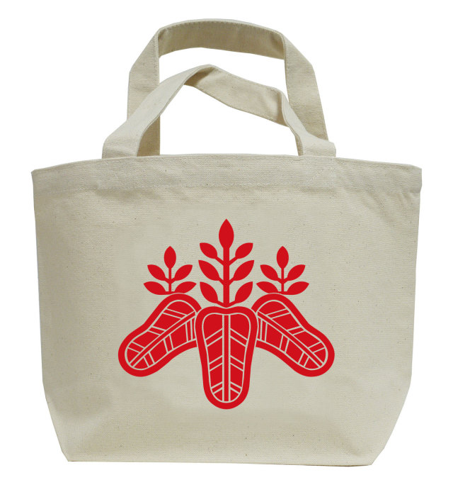 戦国武将家紋ミニトートバッグ【豊臣氏家紋「太閤桐」豊臣秀吉】