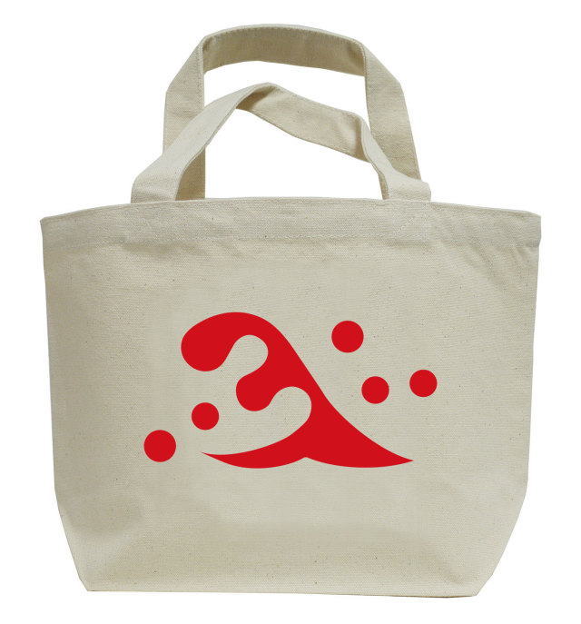 戦国武将家紋ミニトートバッグ【斎藤氏家紋「立波」斎藤道三】