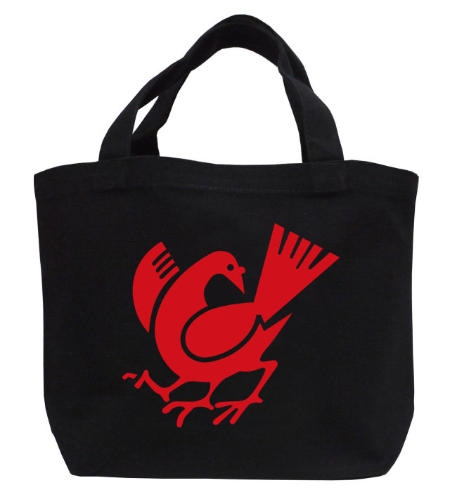 戦国武将家紋ミニトートバッグ【雑賀氏家紋「八咫烏（ヤタガラス）」雑賀孫市】