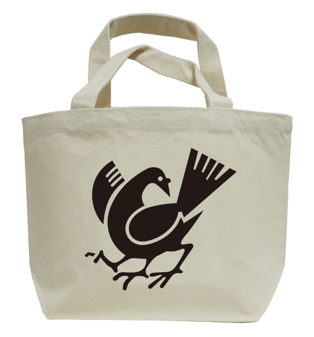 戦国武将家紋ミニトートバッグ【雑賀氏家紋「八咫烏（ヤタガラス）」雑賀孫市】