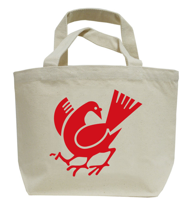 戦国武将家紋ミニトートバッグ【雑賀氏家紋「八咫烏（ヤタガラス）」雑賀孫市】