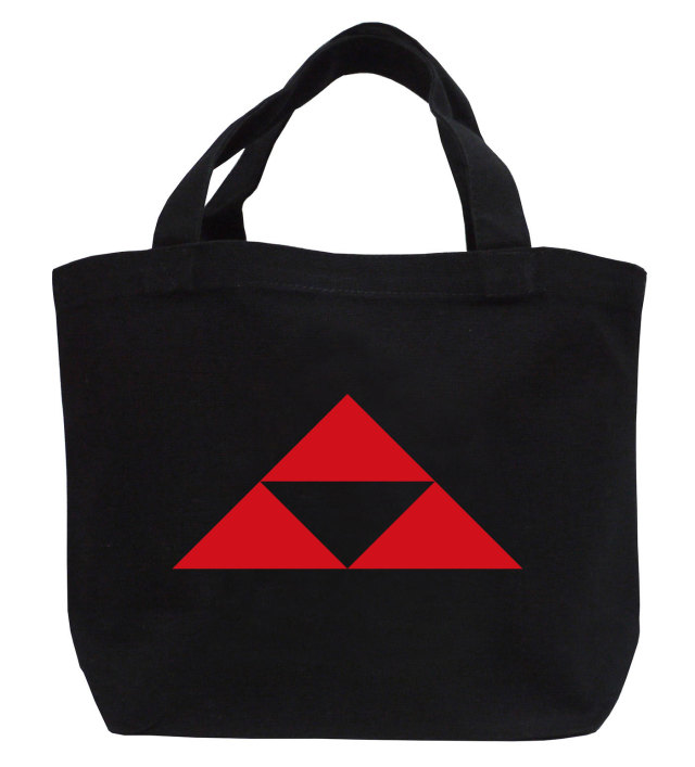 戦国武将家紋ミニトートバッグ【北条氏家紋「北条鱗」北条早雲・北条氏綱・北条氏康・北条氏政・北条氏直】