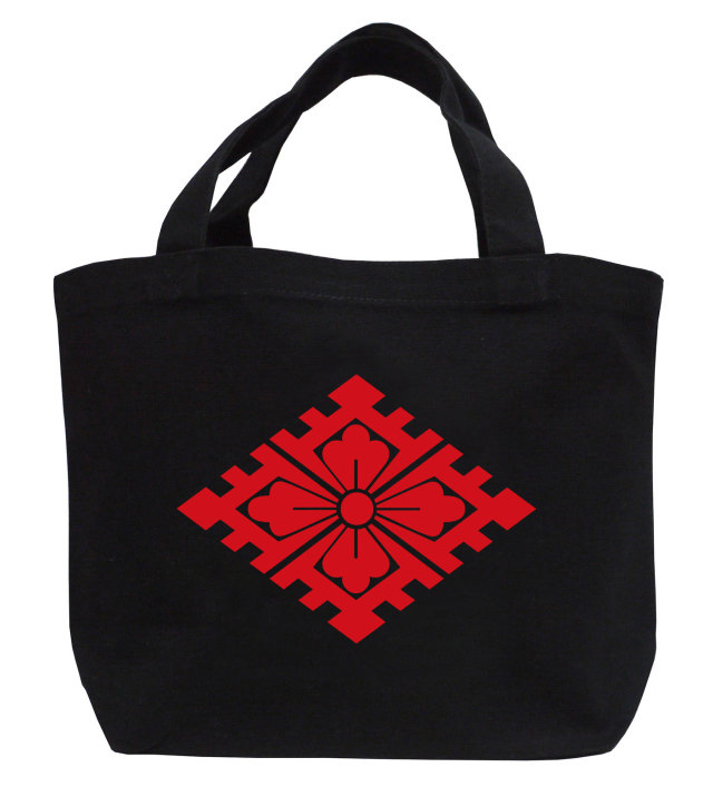 戦国武将家紋ミニトートバッグ【大内氏家紋「大内菱」大内義隆】