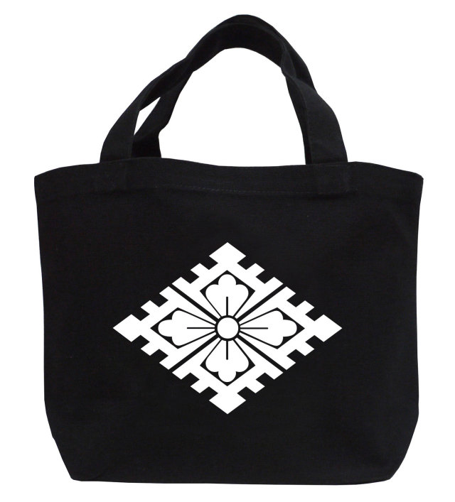 戦国武将家紋ミニトートバッグ【大内氏家紋「大内菱」大内義隆】