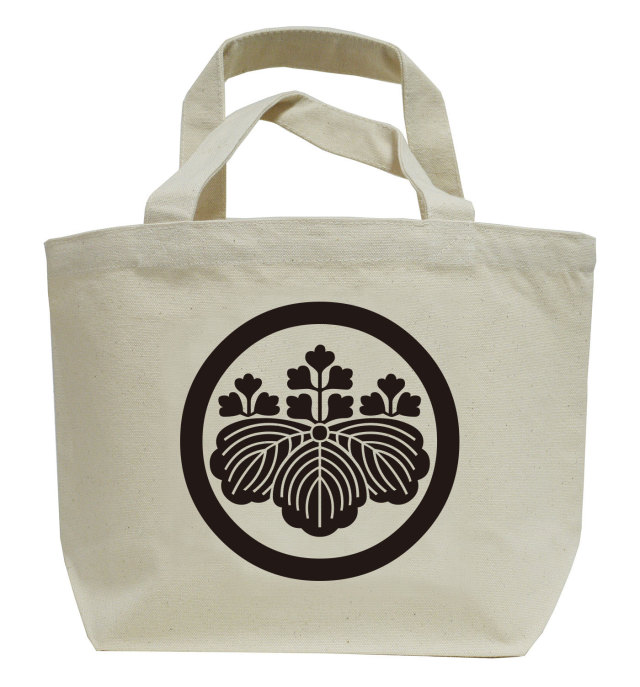 家紋ミニトートバッグ「丸に五三桐」