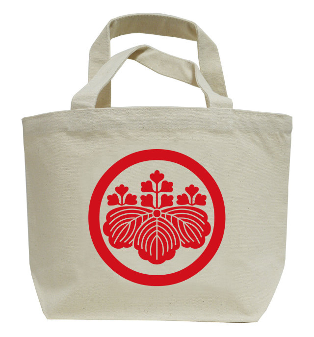 家紋ミニトートバッグ「丸に五三桐」