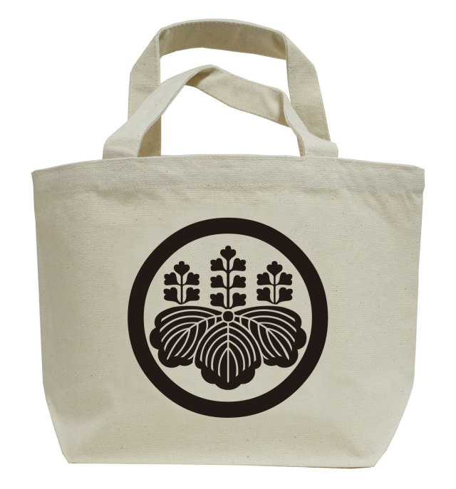 家紋ミニトートバッグ「丸に五七の桐」