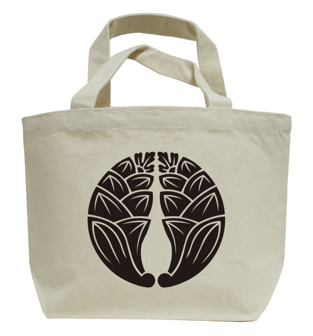 家紋ミニトートバッグ「抱き茗荷」