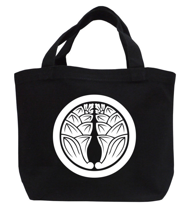 家紋ミニトートバッグ「丸に抱き茗荷」