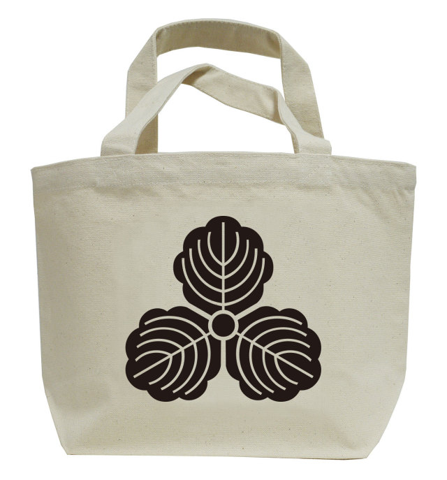 家紋ミニトートバッグ「三つ柏」