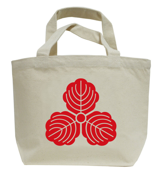 家紋ミニトートバッグ「三つ柏」