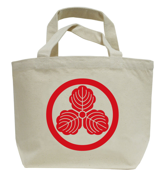 家紋ミニトートバッグ「丸に三つ柏」