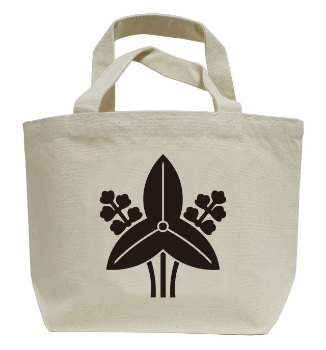 家紋ミニトートバッグ「立ち沢瀉」