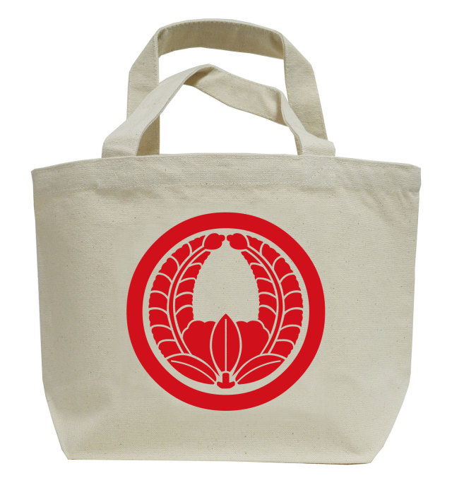 家紋ミニトートバッグ「丸に上がり藤」