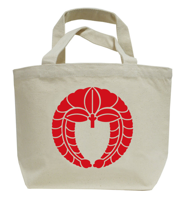 家紋ミニトートバッグ「下がり藤」