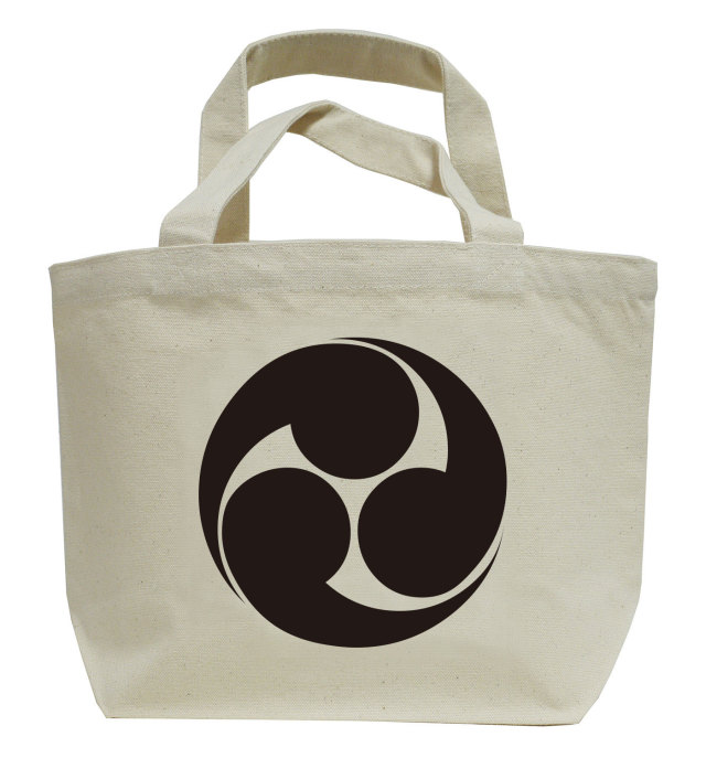 家紋ミニトートバッグ「左三つ巴」