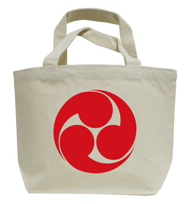 家紋ミニトートバッグ「左三つ巴」