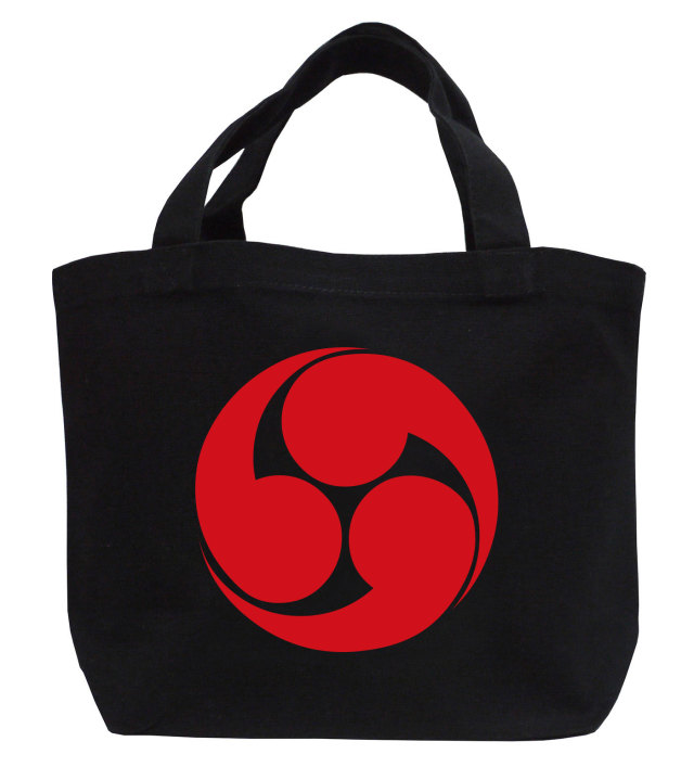 家紋ミニトートバッグ「右三つ巴」