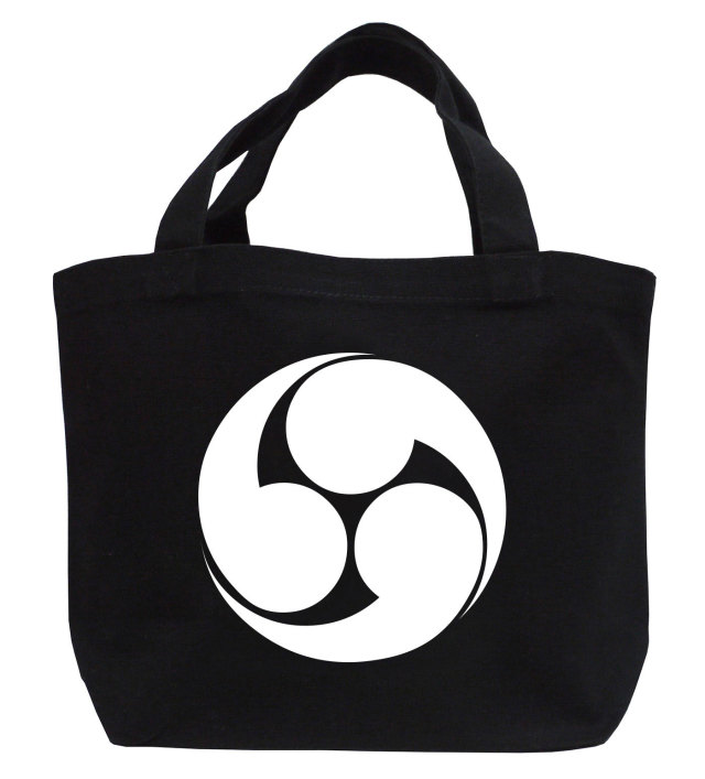 家紋ミニトートバッグ「右三つ巴」