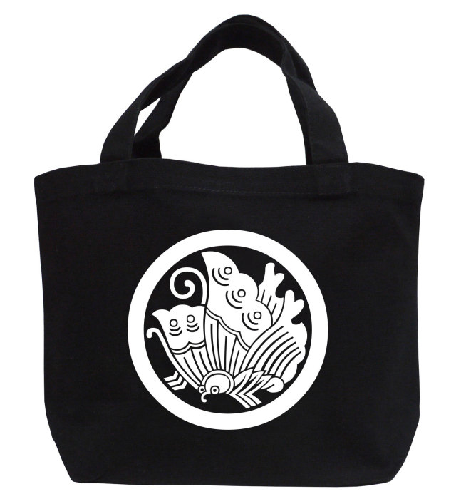 家紋ミニトートバッグ「丸に揚羽蝶」