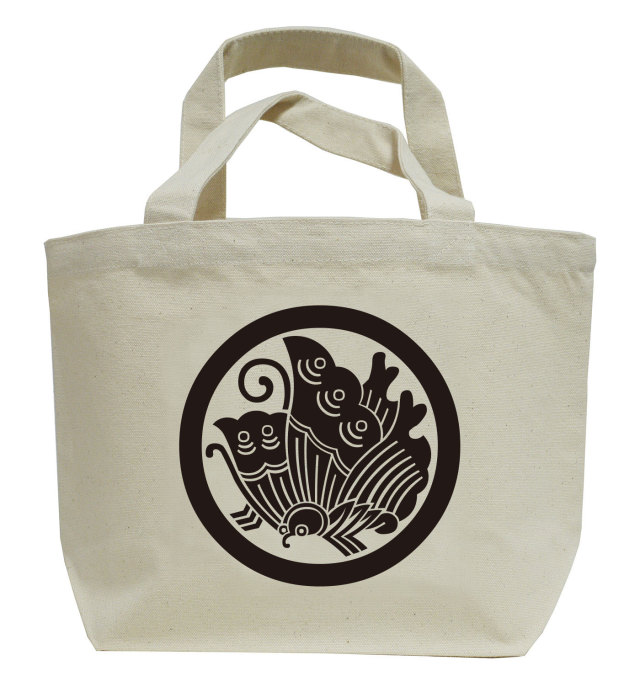 家紋ミニトートバッグ「丸に揚羽蝶」