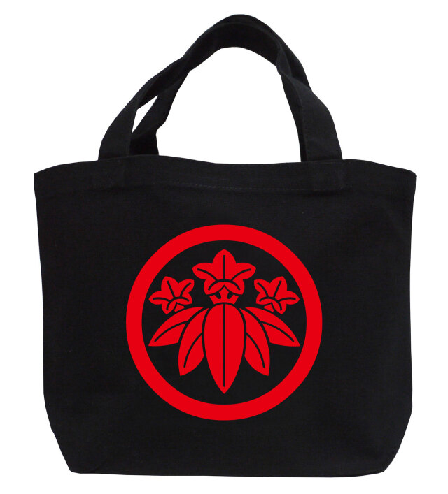 家紋ミニトートバッグ「丸に笹竜胆松」