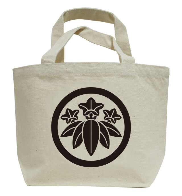 家紋ミニトートバッグ「丸に笹竜胆」