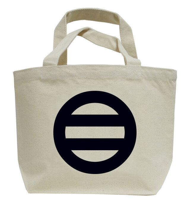 家紋ミニトートバッグ「丸に二つ引き」