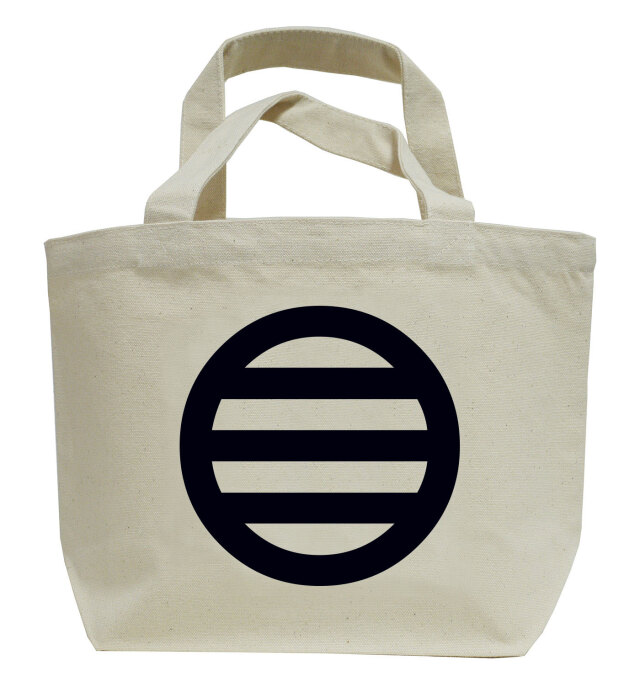 家紋ミニトートバッグ「九つ割り三つ引き」