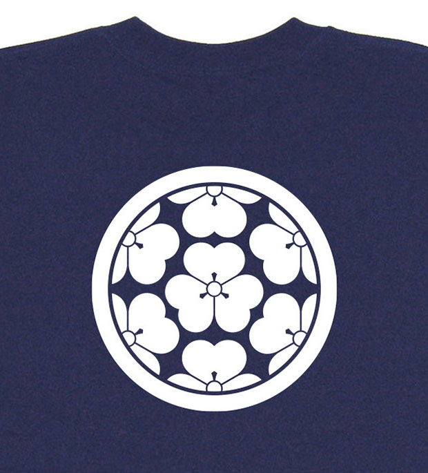 戦国武将家紋Tシャツ「長宗我部元親」プリント拡大