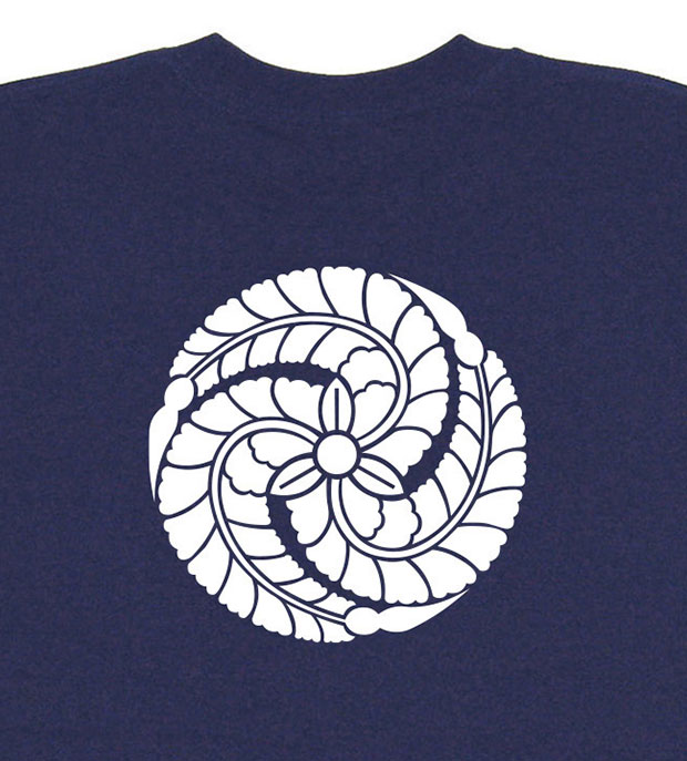 戦国武将家紋Tシャツ「黒田孝高（黒田官兵衛）」プリント拡大