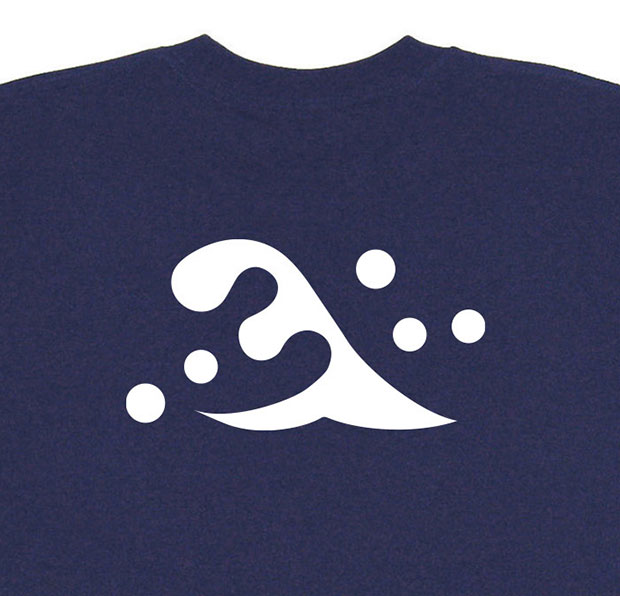 戦国武将家紋Tシャツ「斎藤道三「立波」」プリント拡大