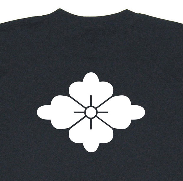 戦国武将家紋Tシャツ「馬場信房「花菱」」プリント拡大