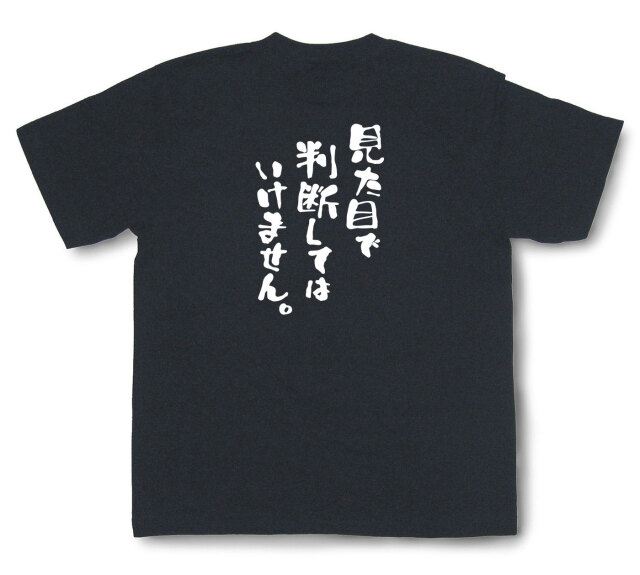 おもしろtシャツ『見た目で判断してはいけません。』（半袖）