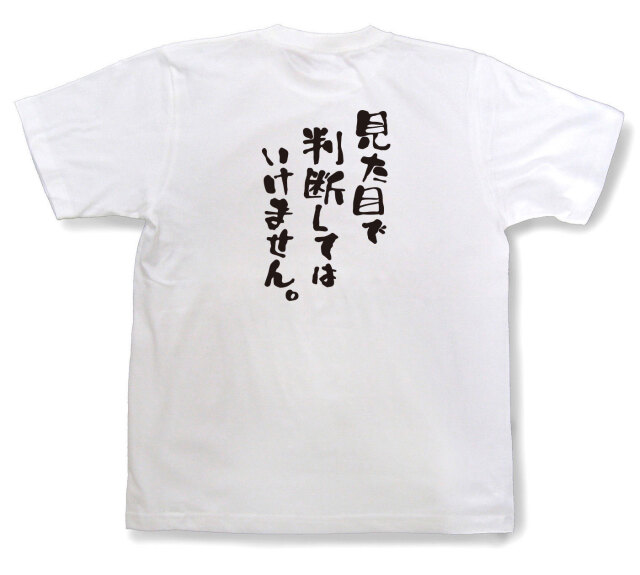 おもしろtシャツ『見た目で判断してはいけません。』（半袖）
