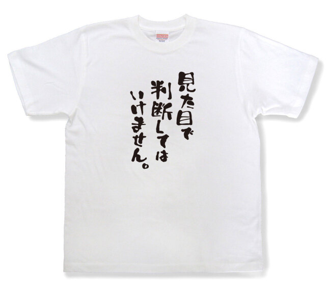 おもしろtシャツ『見た目で判断してはいけません。』（半袖）