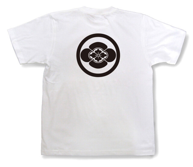 家紋Tシャツ「丸に木瓜」（半袖）