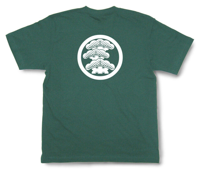 家紋Tシャツ「丸に左寄り三階松」（半袖）