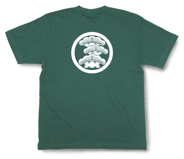 家紋Tシャツ「丸に右寄り三階松」（半袖）