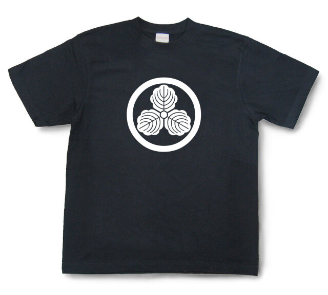 家紋Tシャツ「丸に三つ柏」（半袖）